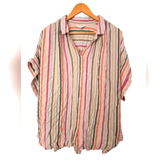 Lot Of 2 Striped Women's Top Size XXL EUC - Picture 1 of 6